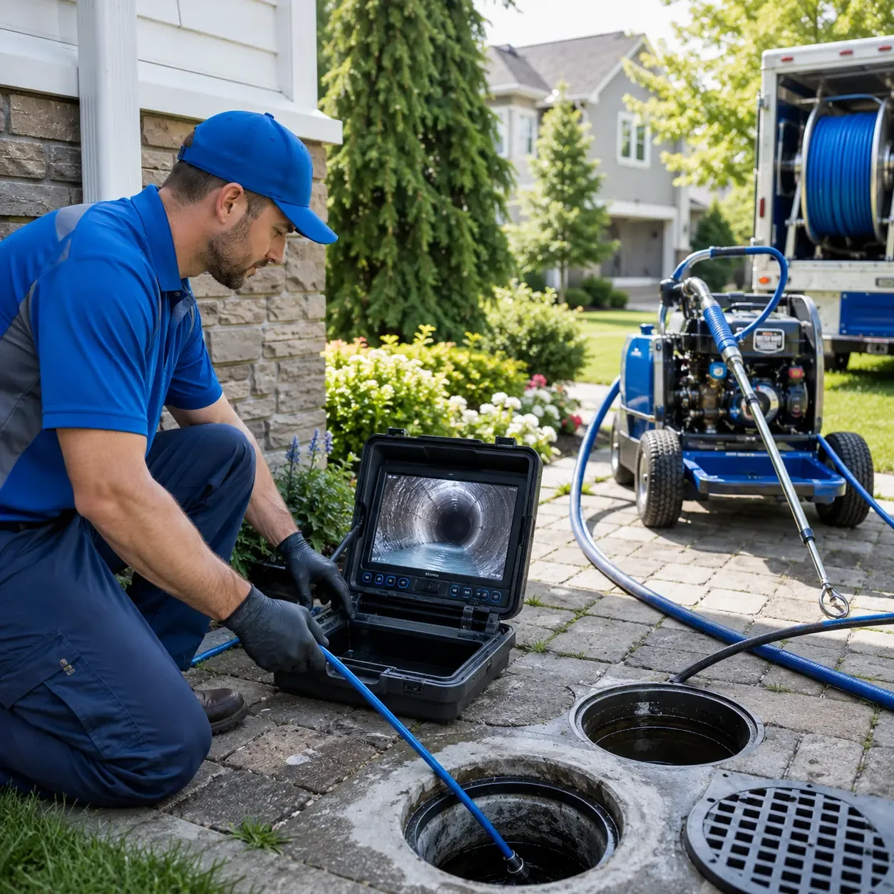 Outdoor drain cleaning professionals serving Lannon, WI